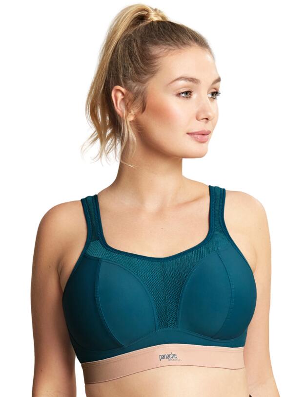 Panache Sports Non-Wired Sports Bra Teal/Pink