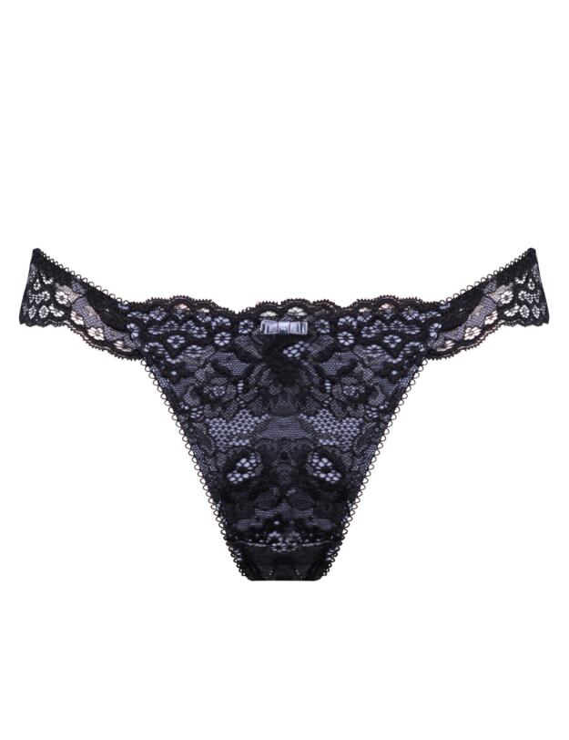 Pour Moi Opulence Brazilian Brief  Slate/Black