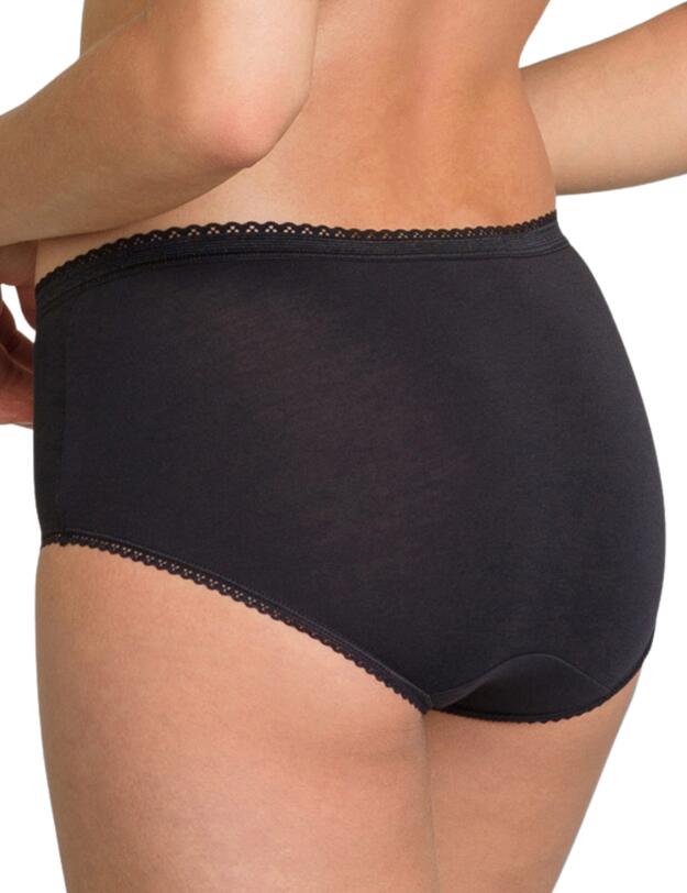 Playtex Stretch Cotton 2 Pack Midi Briefs Black
