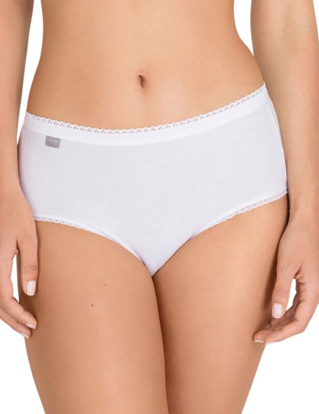 Playtex Stretch Cotton 2 Pack Midi Briefs White