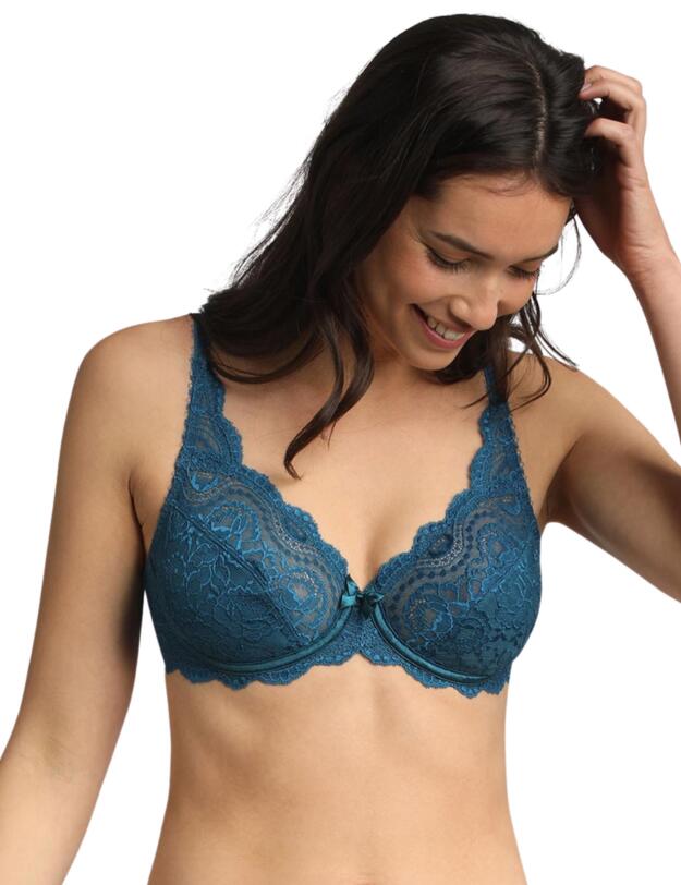  Playtex Flower Elegance Underwire Bra Patina Blue
