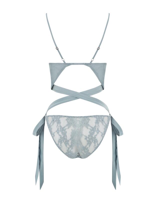 Muse by Coco De Mer Viola Playsuit Pale Blue 