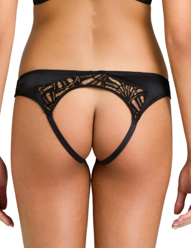 FUJ-014-01 Coco De Mer Fuji Open Knicker Black