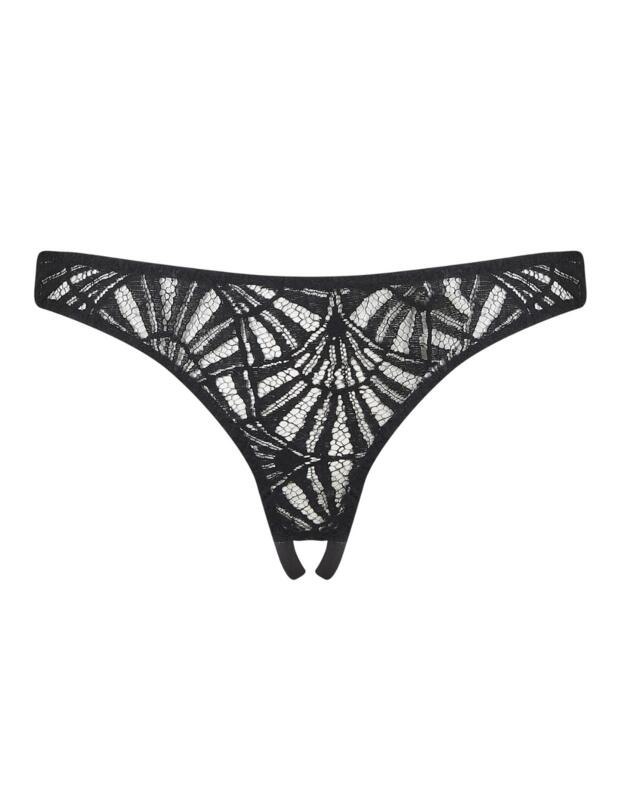 FUJ-014-01 Coco De Mer Fuji Open Knicker Black
