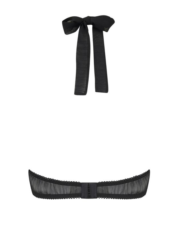 Muse by Coco De Mer Penelope Open Halter Bra Black