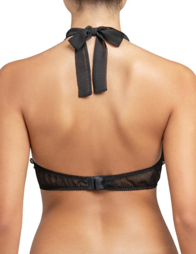 Muse by Coco De Mer Penelope Open Halter Bra Black