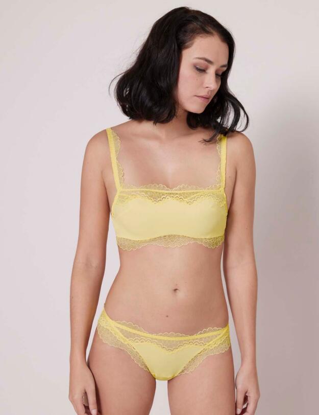 Simone Perele Eclat Underwired Bandeau Bra in Lemonade