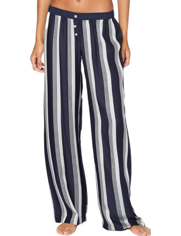 Tommy Hilfiger Wide Leg Striped Pants in Navy Blazer