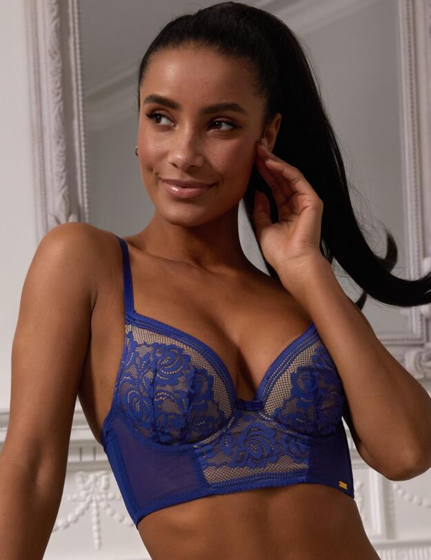 Gossard Encore Padded Longline Bra Imperial Blue 