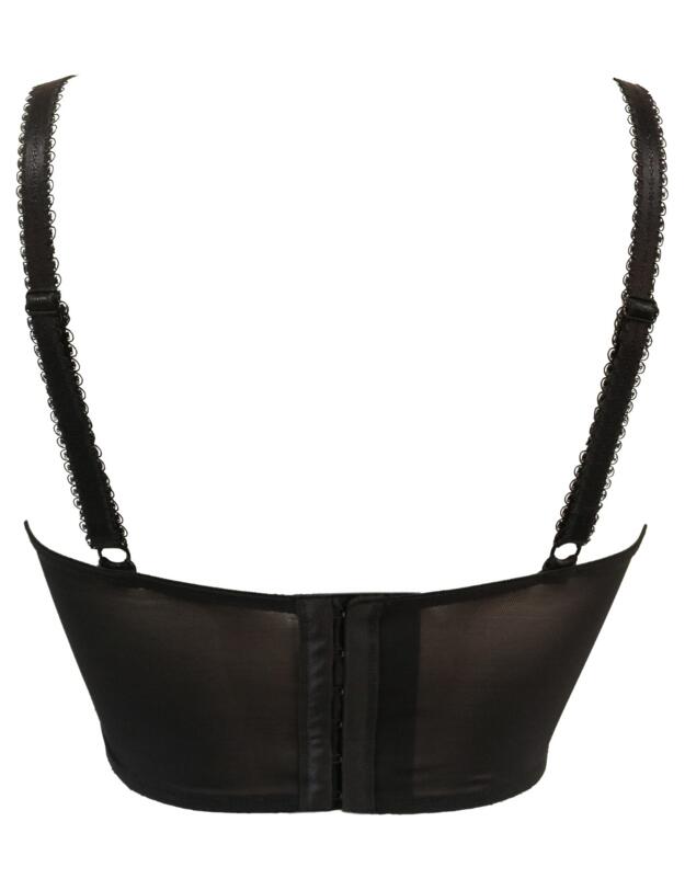 Pour Moi Gigi Underwired Longline Bra Black/Rose Gold 