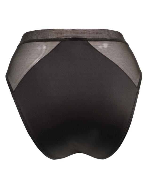 Pour Moi Gigi High Leg Brief Black/Rose Gold 