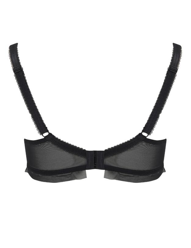 Pour Moi Gigi Plunge Non-Padded Bra Black/Rose Gold 