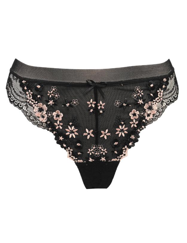 Pour Moi Gigi Brazilian Brief Black/Rose Gold 