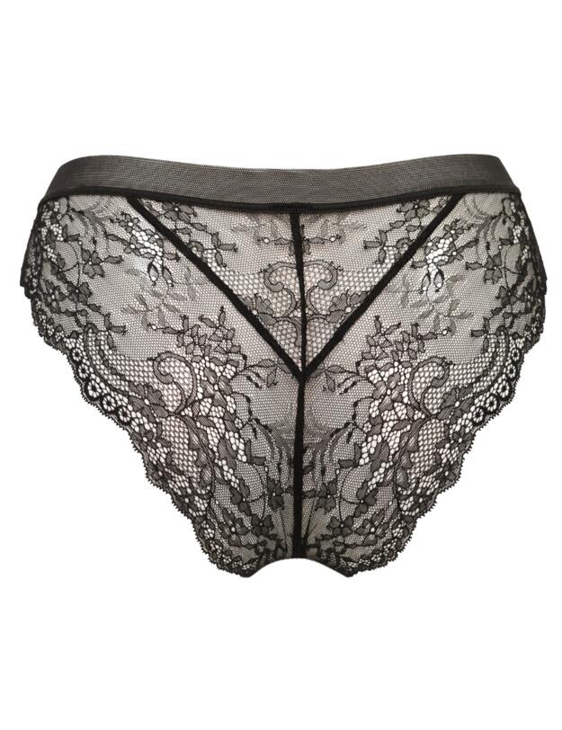 Pour Moi Gigi Brazilian Brief Black/Rose Gold 