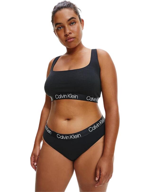Calvin Klein Structure Cotton Plus Size Bralette Black
