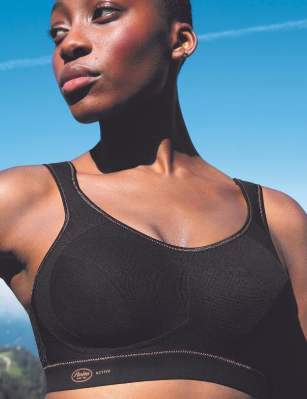 Anita Active Extreme Control Sports Bra Black/Gold