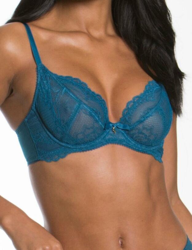 7725 Gossard Superboost Lace Non-Padded Plunge Bra - 7725 Ink Blue