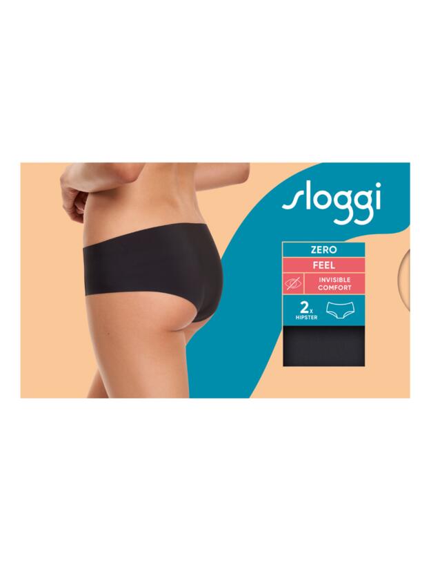 Sloggi Zero Feel Hipster Briefs 2 Pack Black 