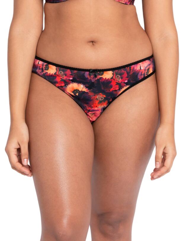 Curvy Kate Drama Queen Brazilian Brief Black Print 