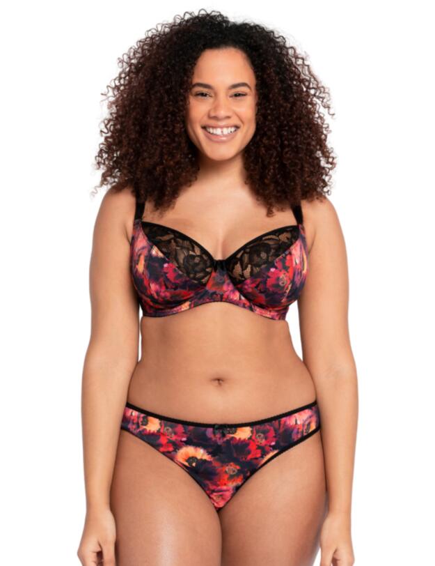 Curvy Kate Drama Queen Brazilian Brief Black Print 