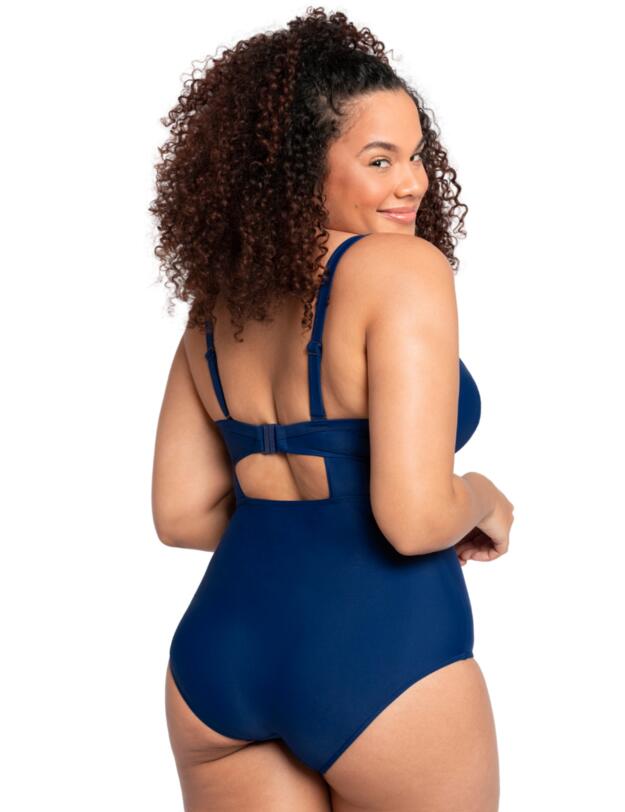 CS019601 Curvy Kate Retro Sun Halterneck Swimsuit - CS019601 Navy 