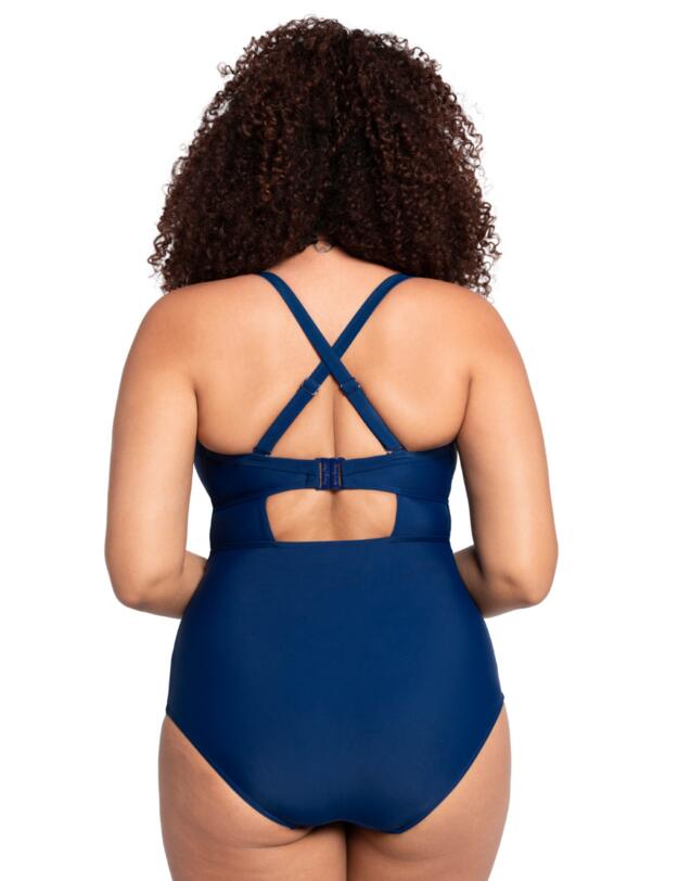 CS019601 Curvy Kate Retro Sun Halterneck Swimsuit - CS019601 Navy 