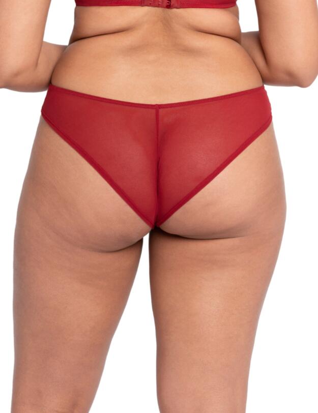 Curvy Kate Love Me Lace Brazilian Brief Claret 