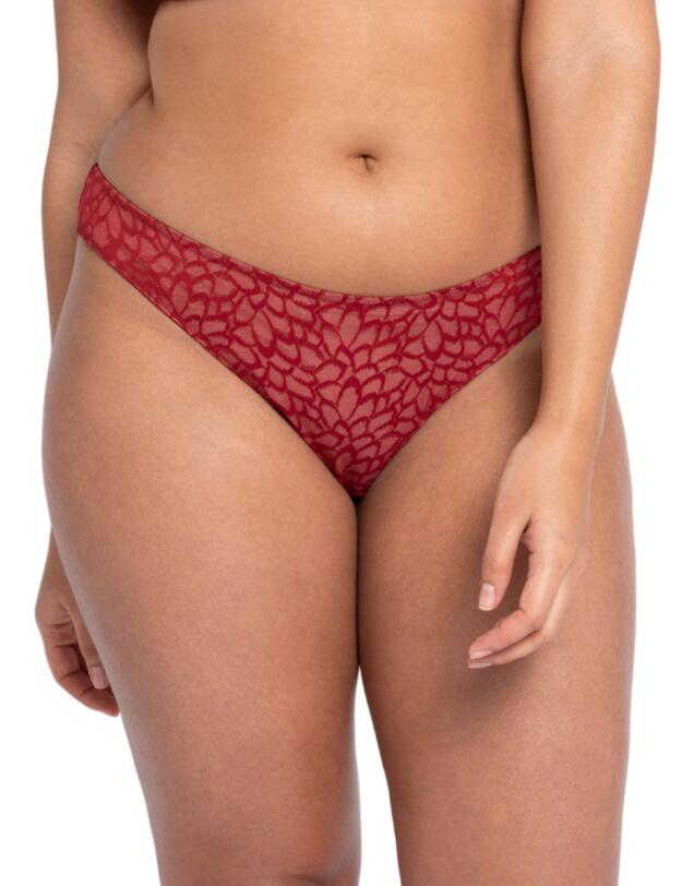 Curvy Kate Love Me Lace Brazilian Brief Claret 