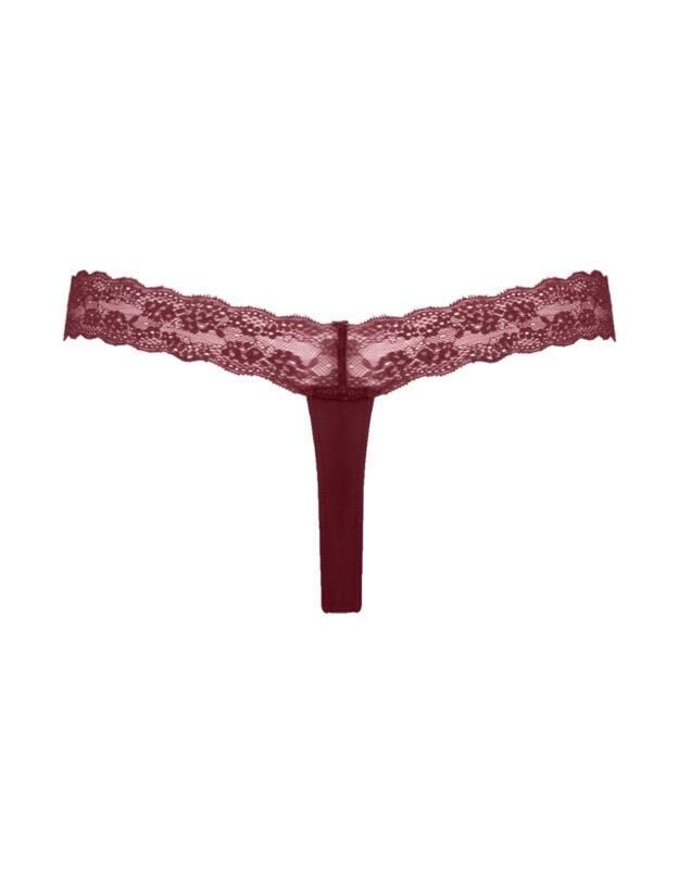 Curvy Kate Twice The Fun Reversible Thong Black/Oxblood