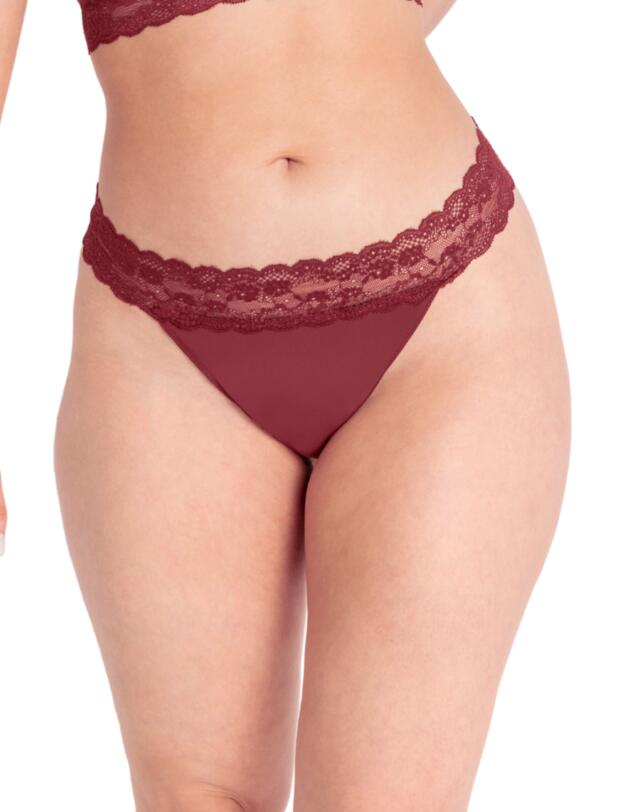 Curvy Kate Twice The Fun Reversible Thong Black/Oxblood
