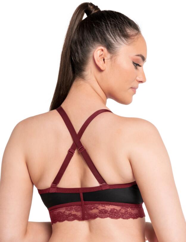 Curvy Kate Twice The Fun Reversible Bralette Bra Black/Oxblood