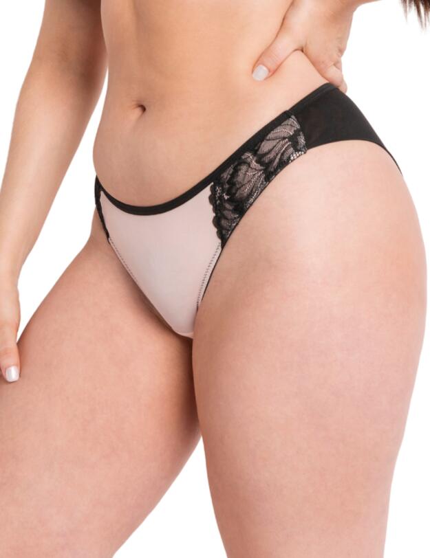 Curvy Kate Emboost Brazilian Brief Black/Pink