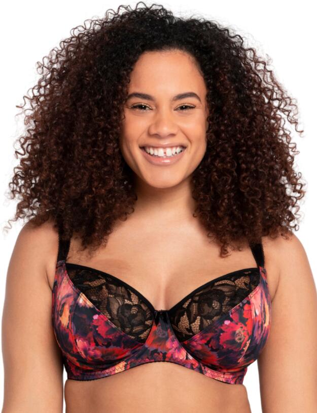 Curvy Kate Drama Queen Balcony Bra Black Print