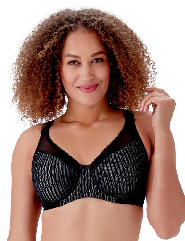 Berlei Beauty Stripe Smoothing Bra Black/Grey