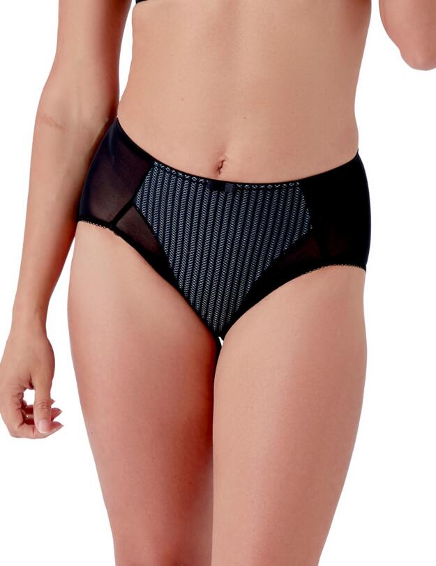 Berlei Beauty Stripe Deep Brief Black/Grey