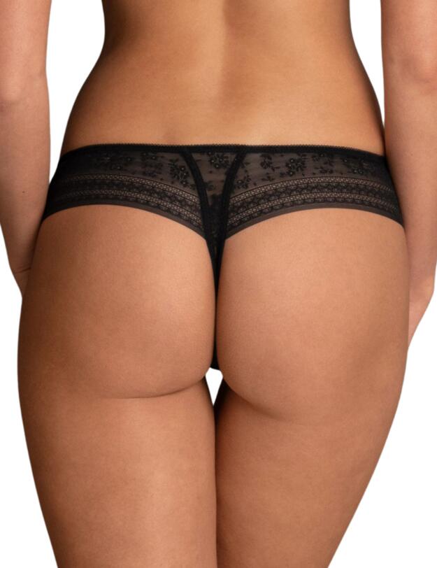 Rosa Faia Fleur Thong Black 