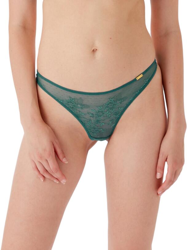 Gossard Glossies Lace Thong Jade