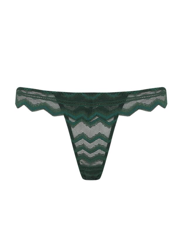 Muse By Coco De Mer Margot Brazilian Brief Forest Green