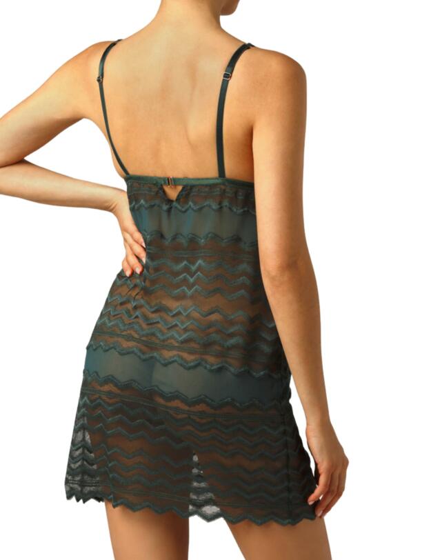 Muse by Coco De Mer Margot Slip Forest Green