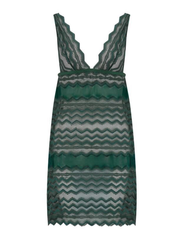 Muse by Coco De Mer Margot Slip Forest Green