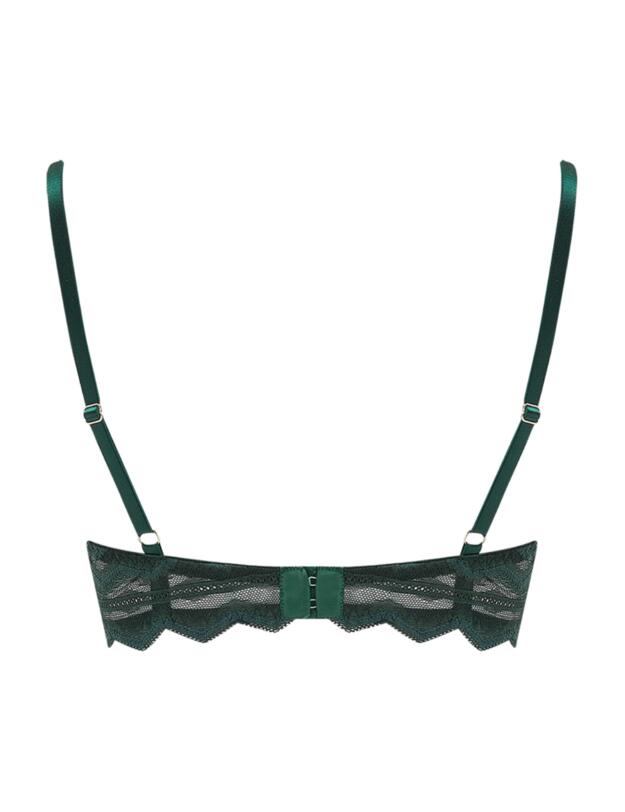 Muse By Coco De Mer Margot Plunge Bra Forest Green