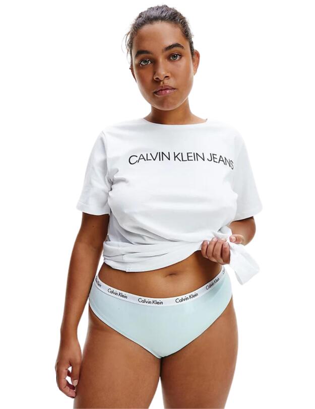  Calvin Klein Carousel Plus Size Thong Rainer Stripe/Royalty/Frosty Mint