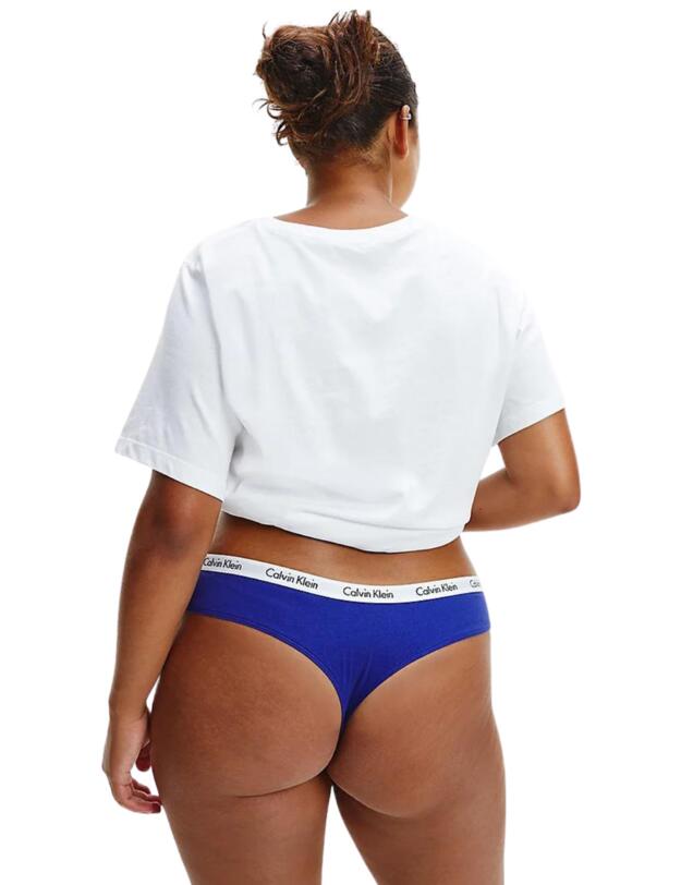  Calvin Klein Carousel Plus Size Thong Rainer Stripe/Royalty/Frosty Mint