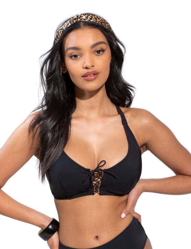  Pour Moi Rope Convertible Bikini Top Black