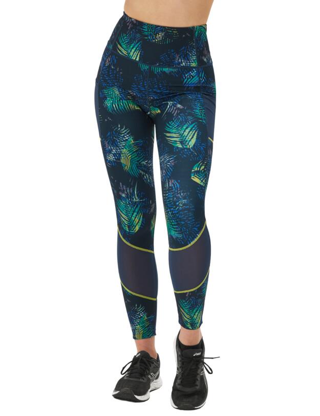 Pour Moi Energy Printed Mesh Panel Legging Navy Fern