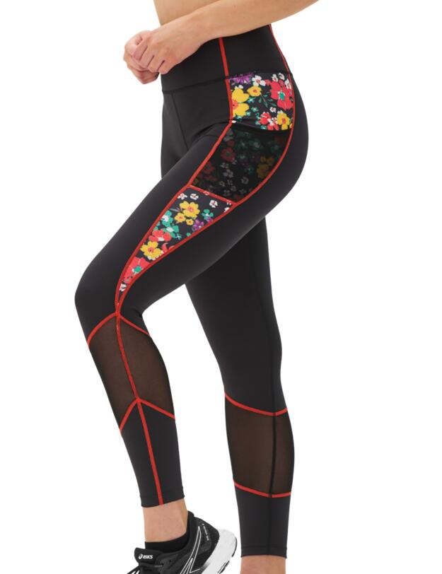  Pour Moi Energy Printed Mesh Panel Legging Black Ditsy 