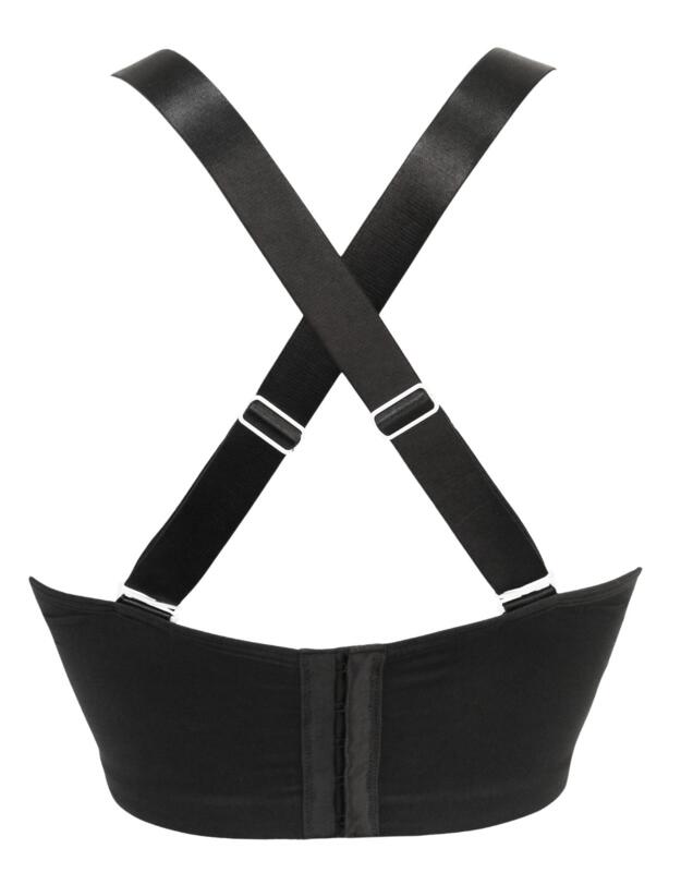 Pour Mo Energy Pulse Longline Padded Sports Bra Black/White