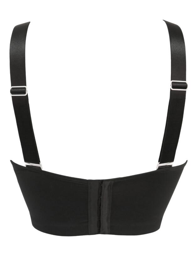 Pour Mo Energy Pulse Longline Padded Sports Bra Black/White