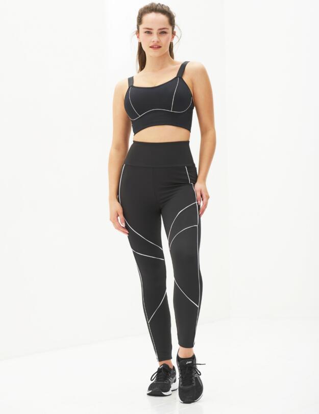 Pour Moi Energy Pulse Panelled Legging Black/White