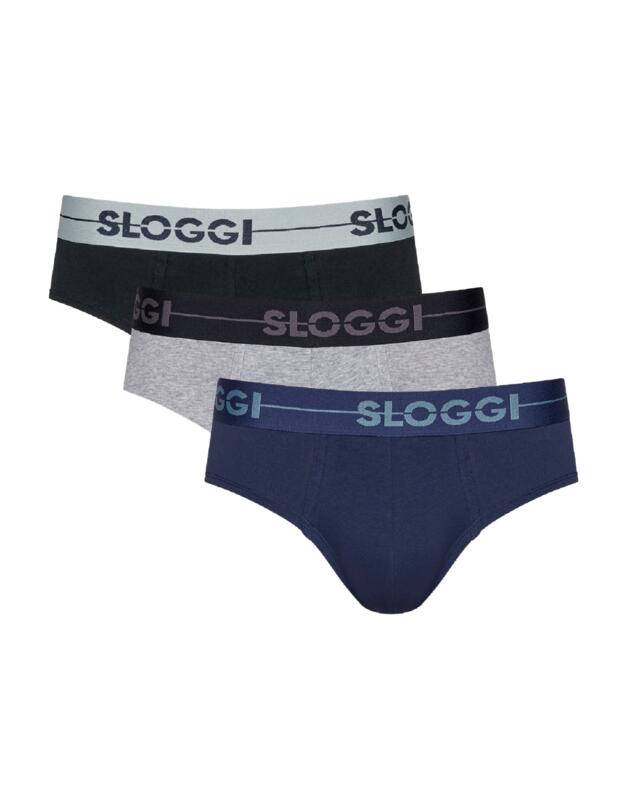 Sloggi Men Go 3 Pack Mini Brief Multi-Colour